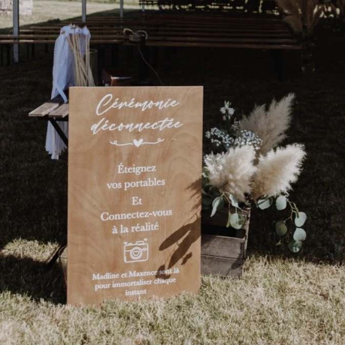 Panneau cérémonie déconnectée