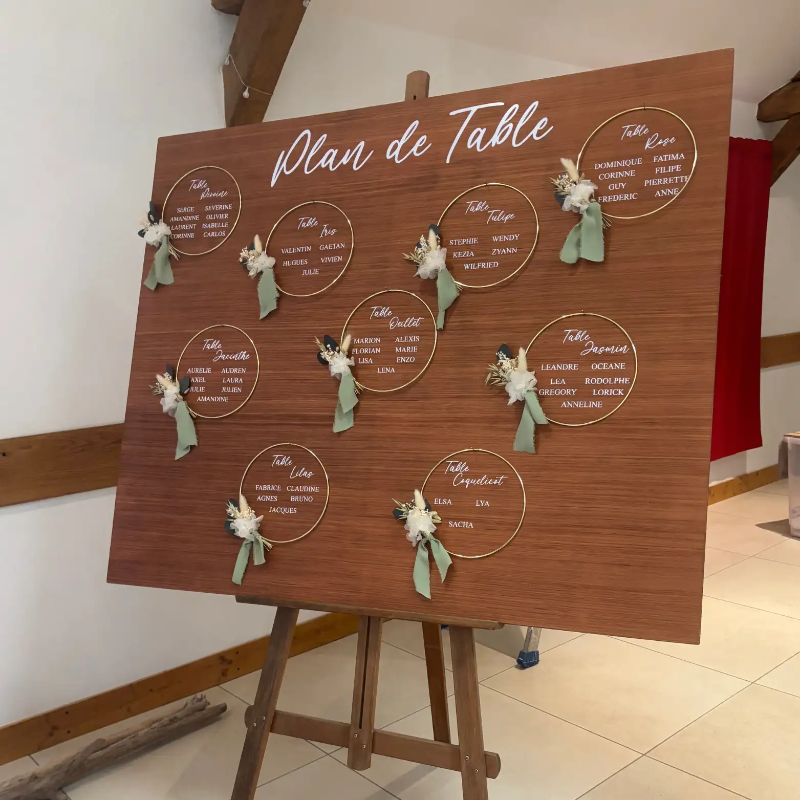 Plan de table en bois