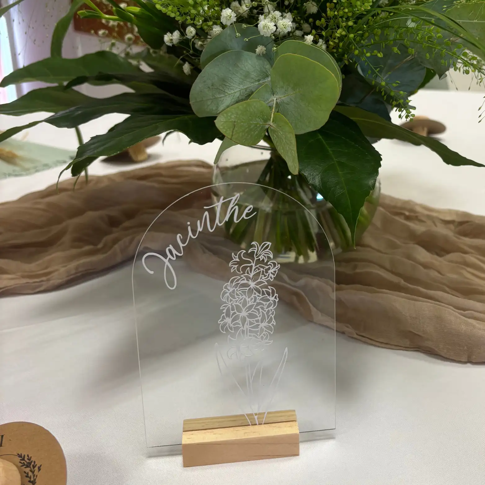 Nom de table, "Les fleurs"