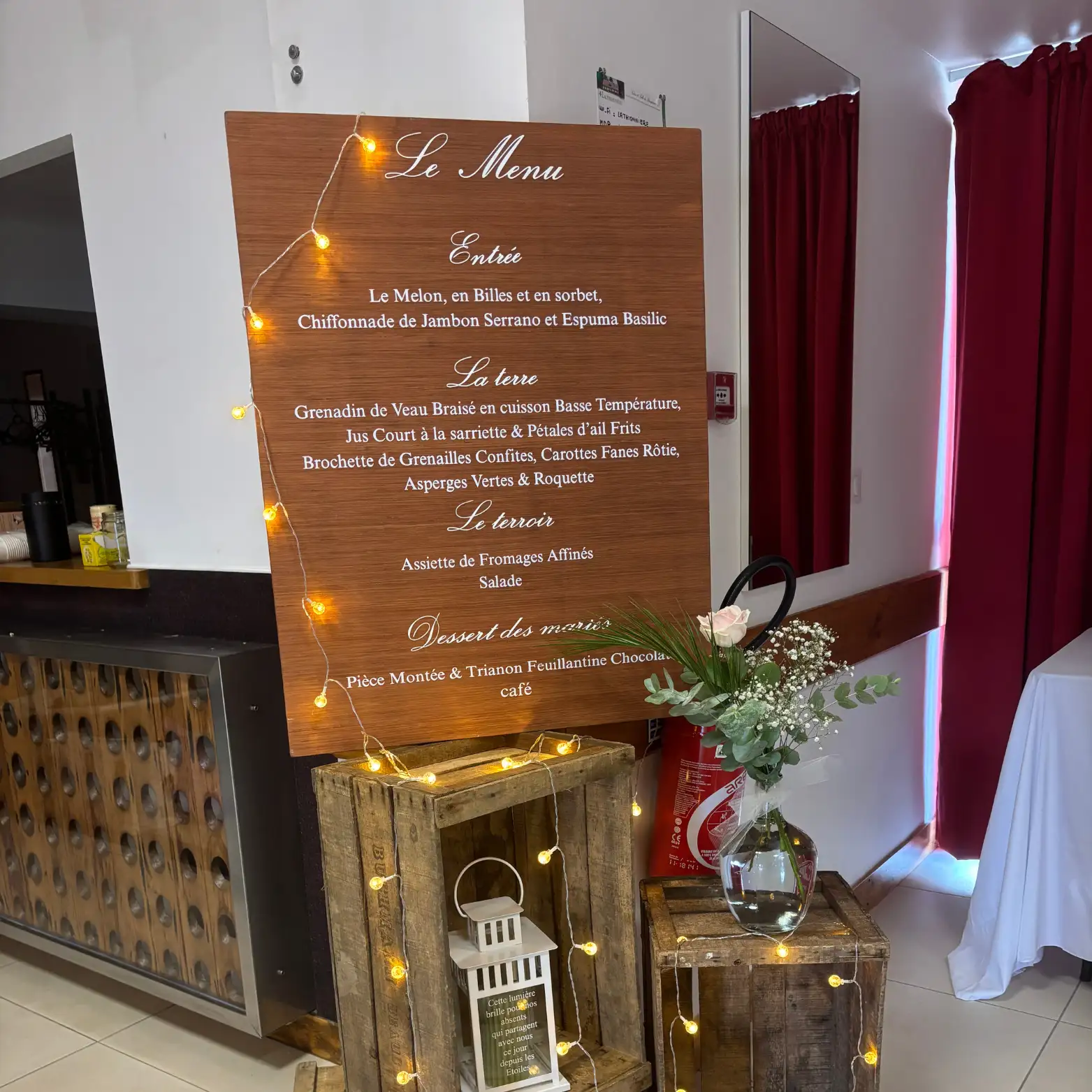 Panneau Menu Unique